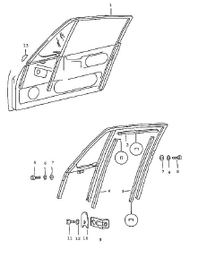Door glass frame coupe (804-20)