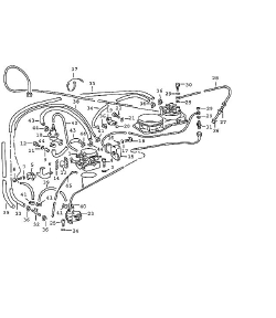 Injection system 72- 911 t-k with fuel line valves throttle housing and warm-up valve (107-40)