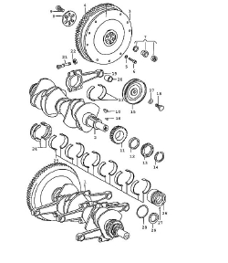 Crankshaft and connecting rods (102-00)