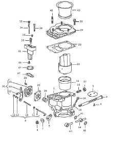 Single parts -68 911 for carburetor (107-07)