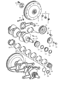 Crankshaft 911 and connecting rods (102-00)