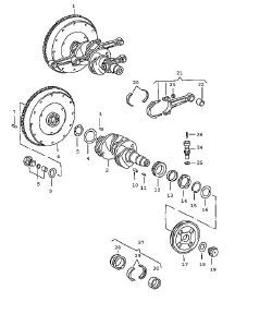 Crankshaft 912 and connecting rods (102-05)